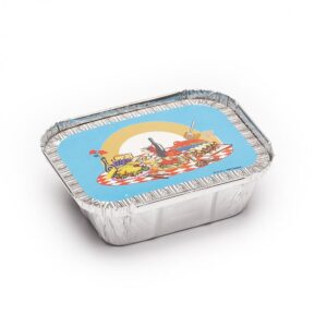 TAPA ENVASE ALUMINIO RECTANGULAR 250ML 1000u